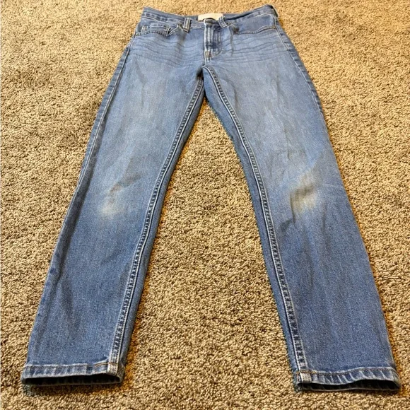 EVERLANE High-Rise Ankle Jeans in Medium Blue Wash High-Waisted Denim Size 24 - Picture 4 of 12